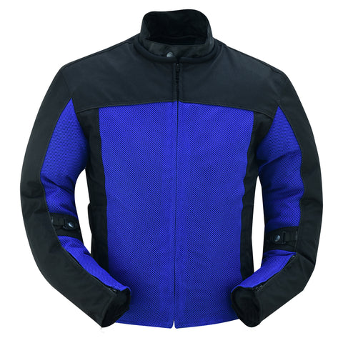 Men's Blue Cross Wind Moto Jacket