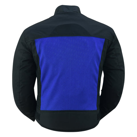 Men's Blue Cross Wind Moto Jacket